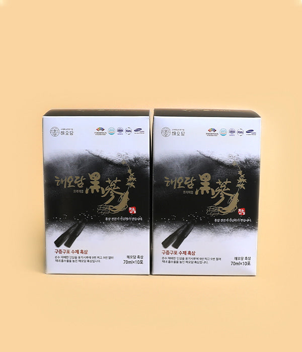 Haeodam Black Ginseng Concentrate 흑삼추출액 70mlX20sticks, 70mlX30sticks