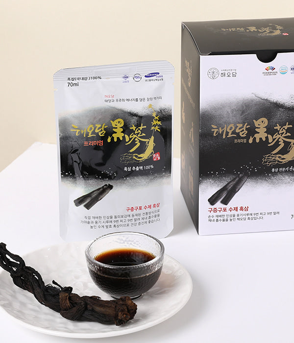 Haeodam Black Ginseng Concentrate 흑삼추출액 70mlX20sticks, 70mlX30sticks