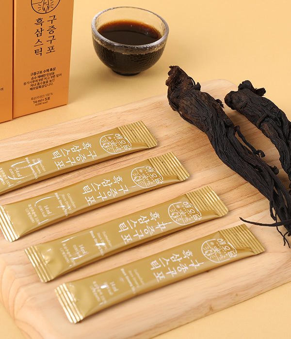 9x Steamed & 9x Dried Black Ginseng 구증구포 흑삼스틱 14ml x 20p